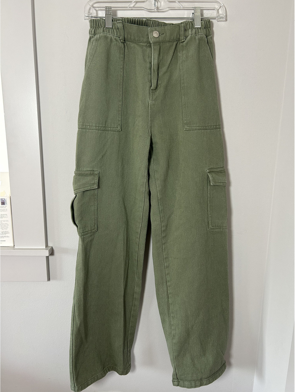 Princess Polly 100% Cotton Olive Green Cargo Pants Women's Size 4